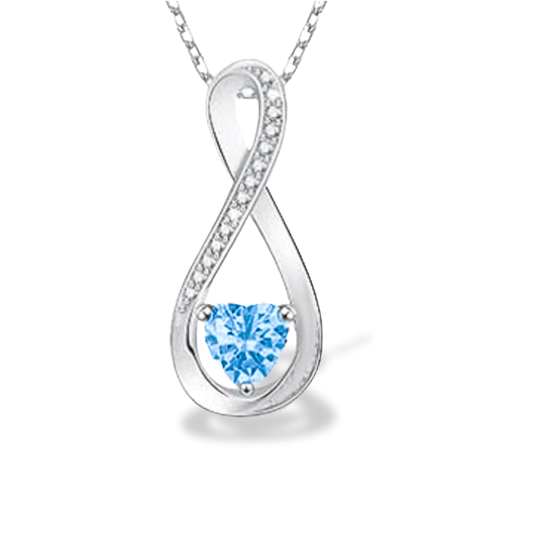 Swarovski Kalp ve Sonsuzluk Gümüş Kolye