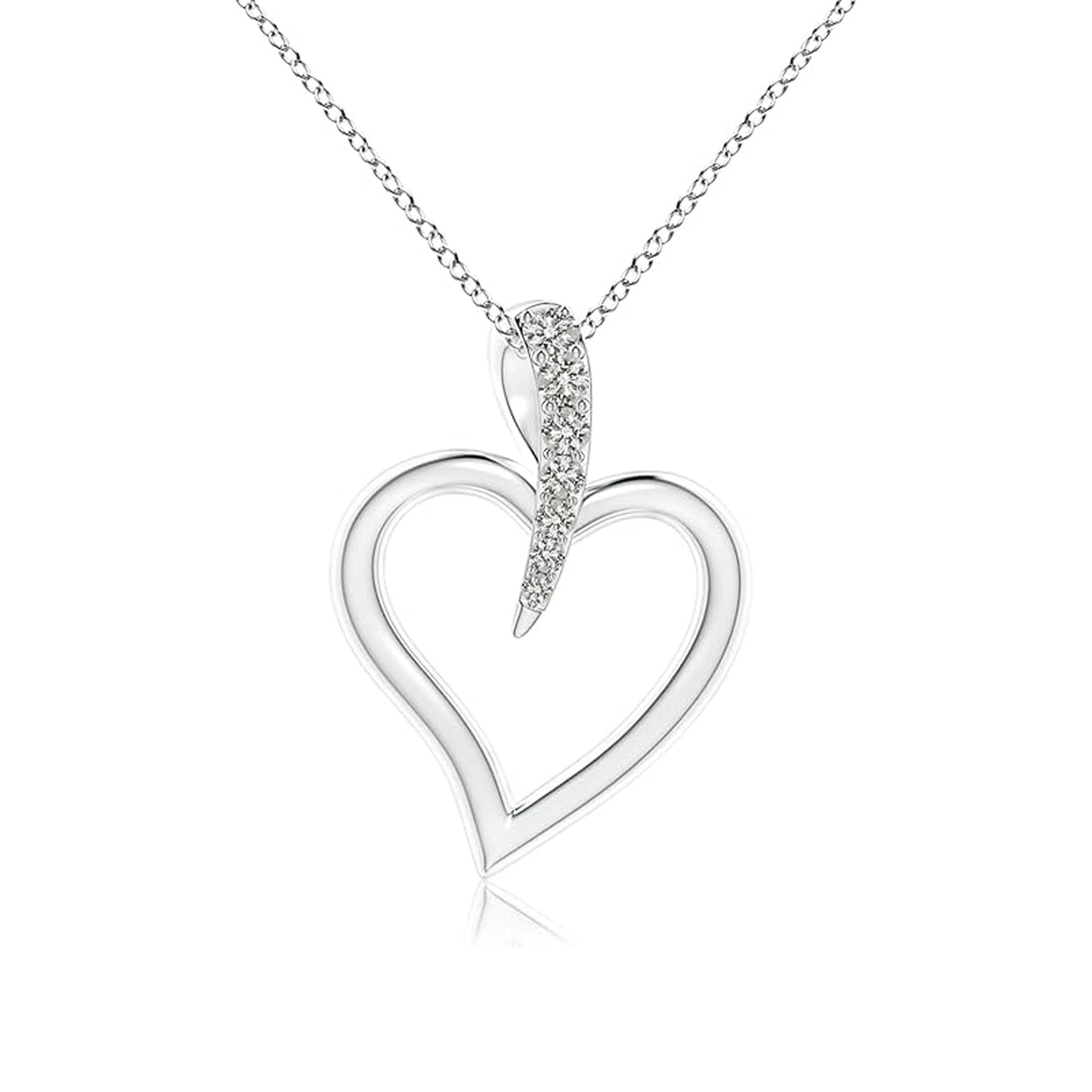 Swarovski Elif Kalp Gümüş Kolye