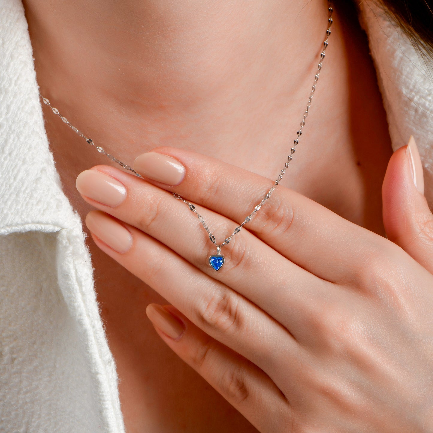 Swarovski Okyanusun Kalbi Topaz Kadın Kolye
