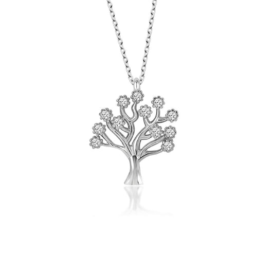 Swarovski Hayat Ağacı Gümüş Kolye