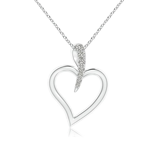 Swarovski Elif Kalp Gümüş Kolye