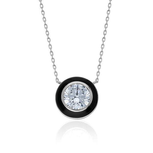 Swarovski  Tek Taş Kadın Kolye