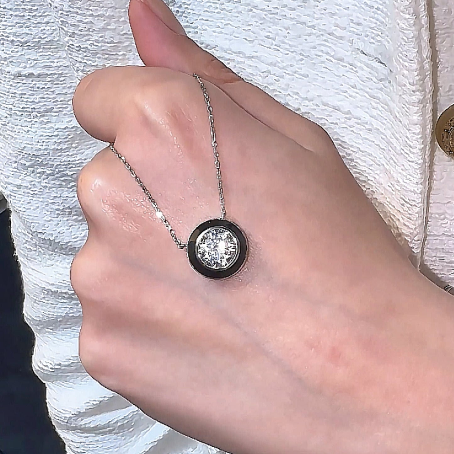 Swarovski  Tek Taş Kadın Kolye