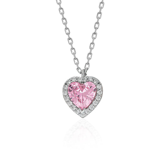 Swarovski Sevginin Rengi Pink Kadın Kolye