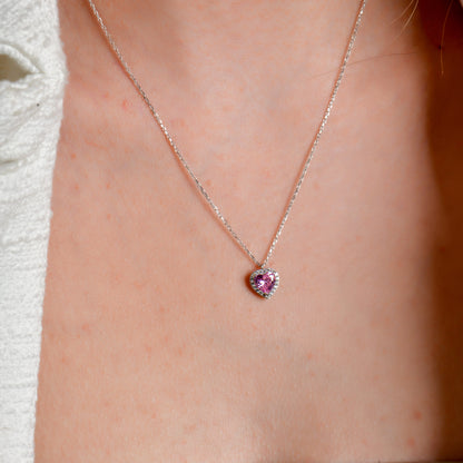 Swarovski Sevginin Rengi Pink Kadın Kolye