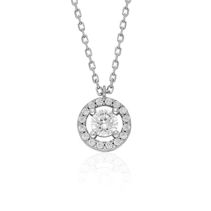 Swarovski Tek Taş Tam Tur Ring Kadın Kolye
