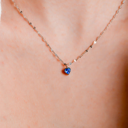 Swarovski Okyanusun Kalbi Topaz Kadın Kolye