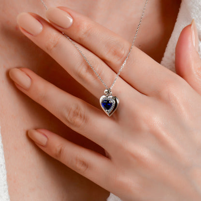 Swarovski Okyanusun Kalbi Topaz Tam Tur Kadın Kolye