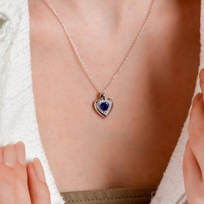 Swarovski Okyanusun Kalbi Topaz Tam Tur Kadın Kolye