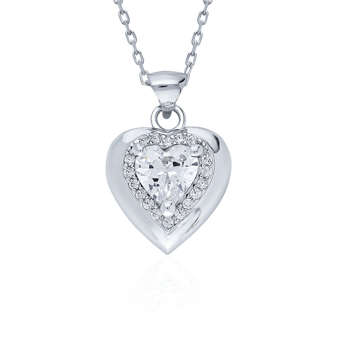 Swarovski Kalp Topaz Tam Tur Kadın Kolye