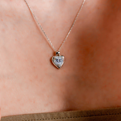 Swarovski Kalp Topaz Tam Tur Kadın Kolye