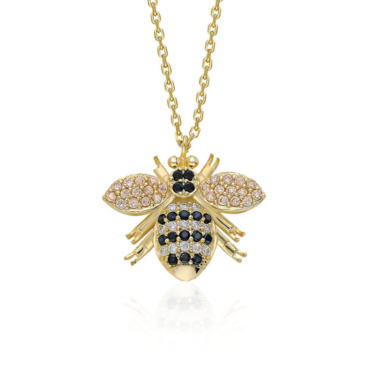 Swarovski Arı Temalı Kadın Kolye