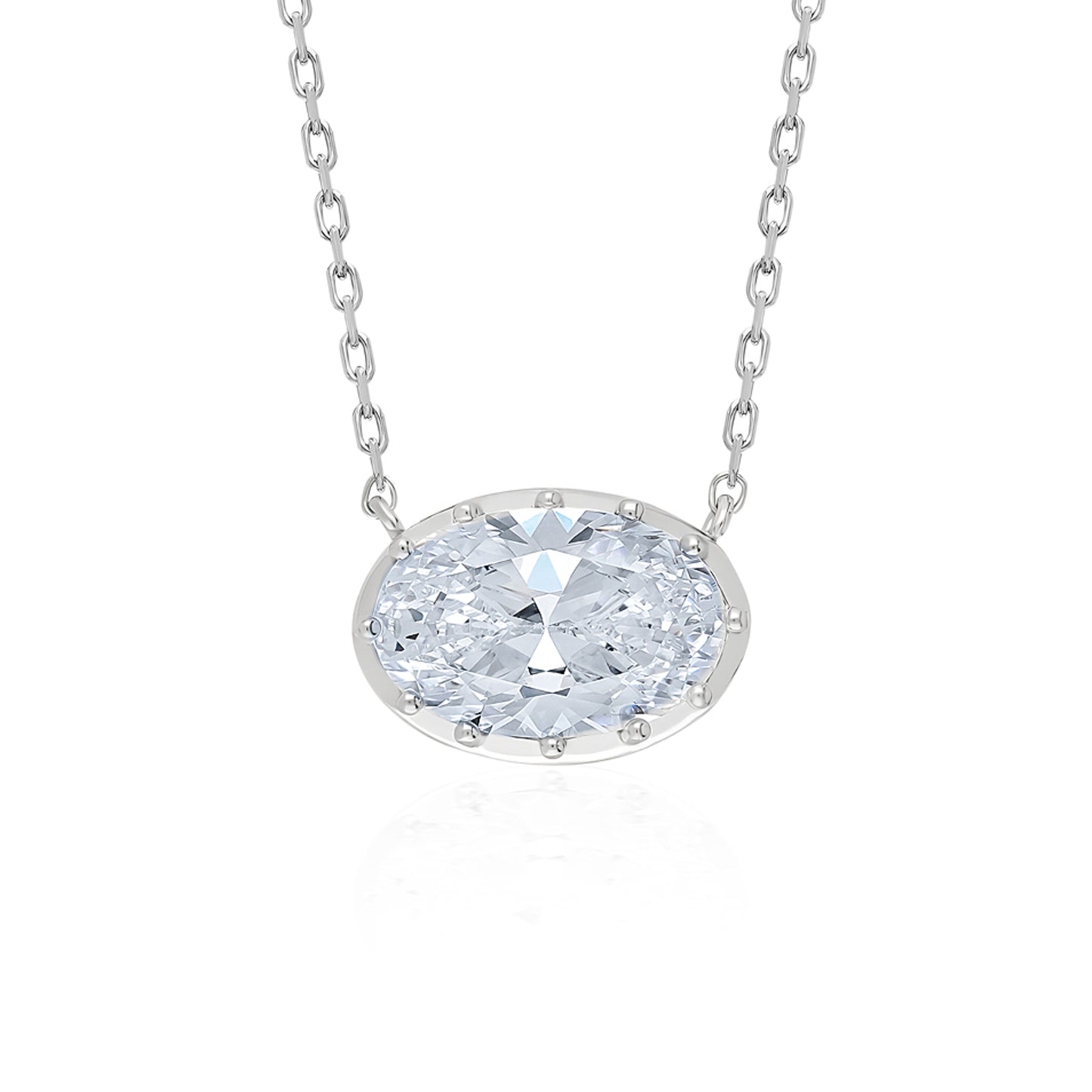 Swarovski Elips Baget Kadın Kolye