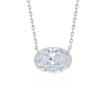 Swarovski Elips Baget Kadın Kolye