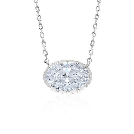 Swarovski Elips Baget Kadın Kolye