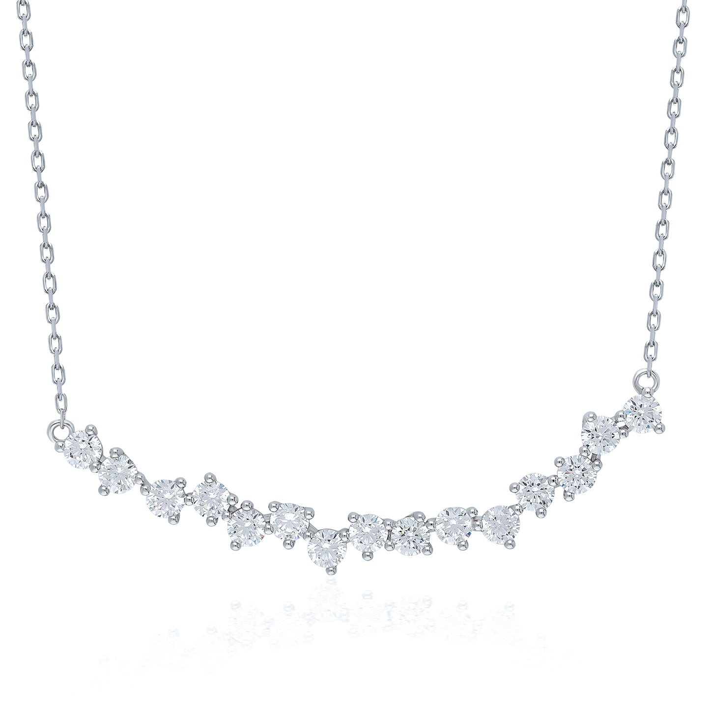 Swarovski Zirconia 15 Taş Kadın Kolye