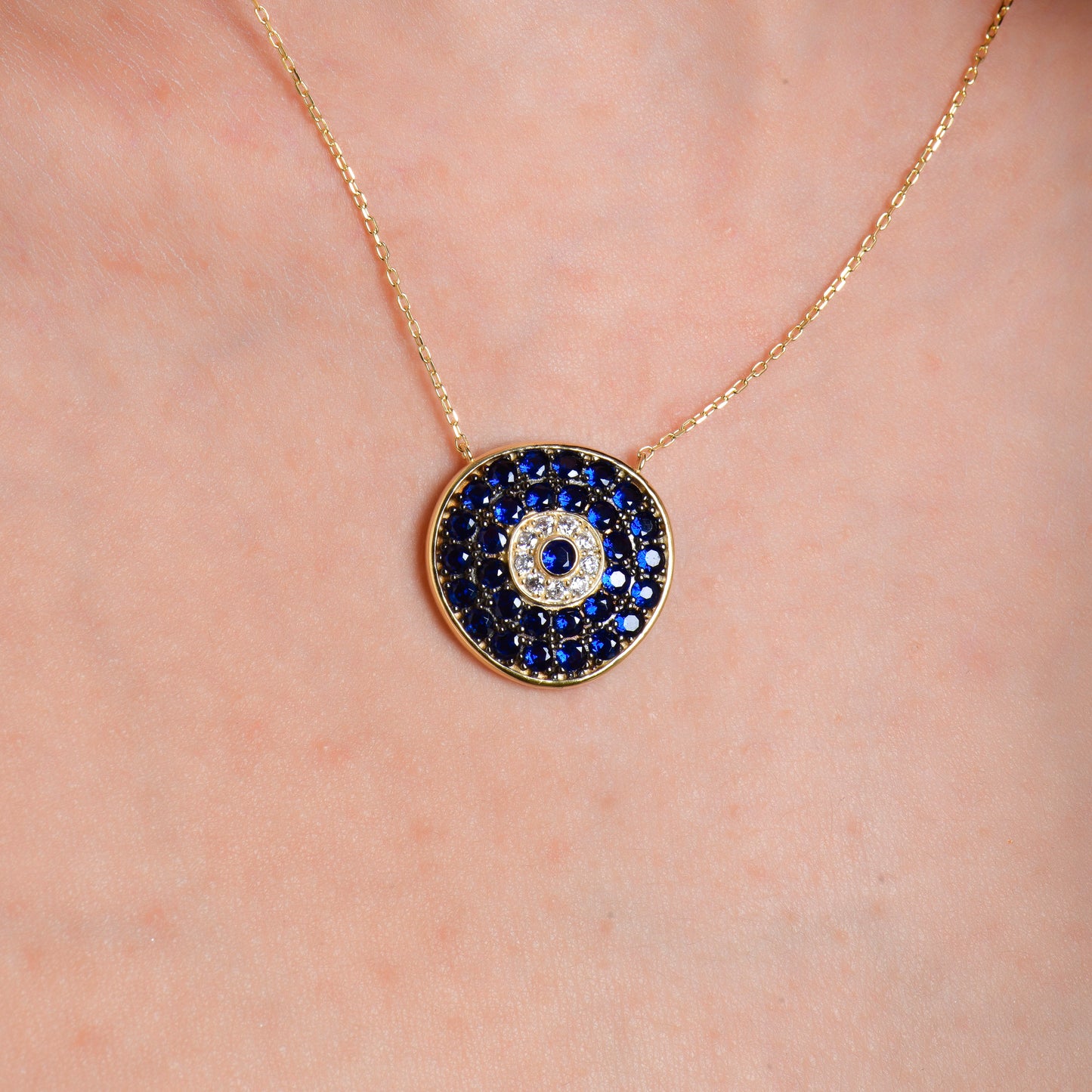 Swarovski Zirconia Bohem Nazar Kadın Kolye