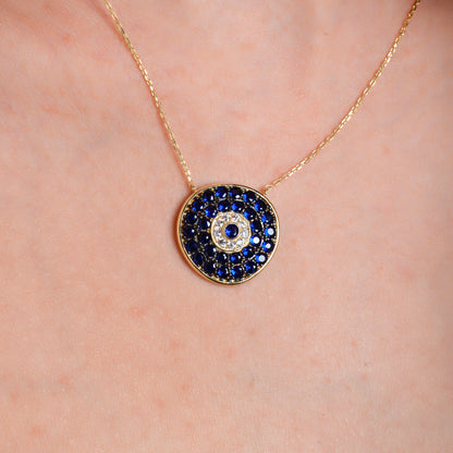 Swarovski Zirconia Bohem Nazar Kadın Kolye