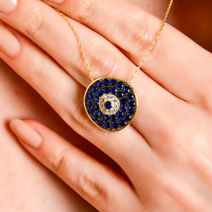 Swarovski Zirconia Bohem Nazar Kadın Kolye