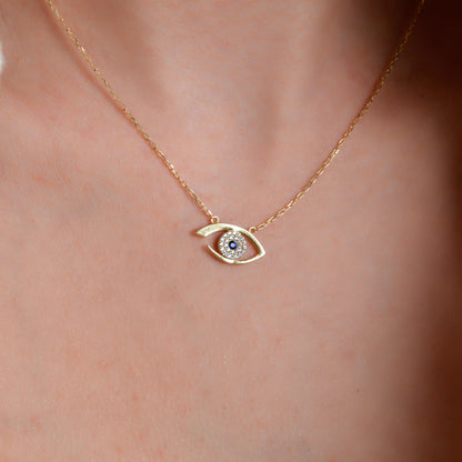 Swarovski Zirconia Mısır Nazar Tılsımı Kadın Kolye