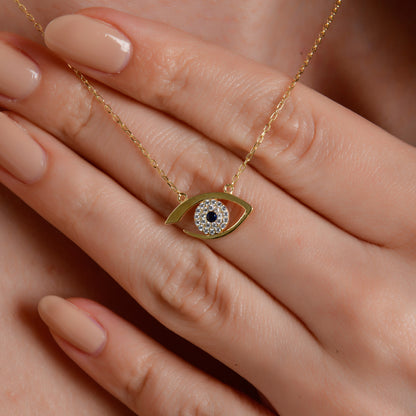 Swarovski Zirconia Mısır Nazar Tılsımı Kadın Kolye