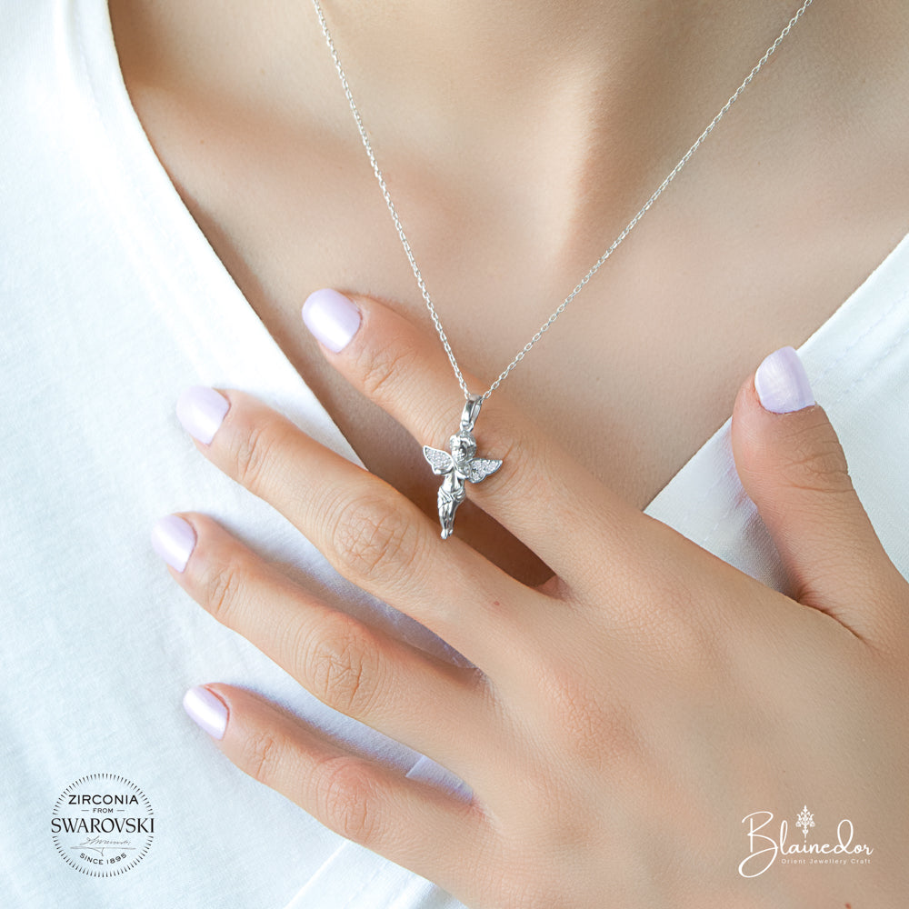 Swarovski Aşk Meleği Gümüş Kolye