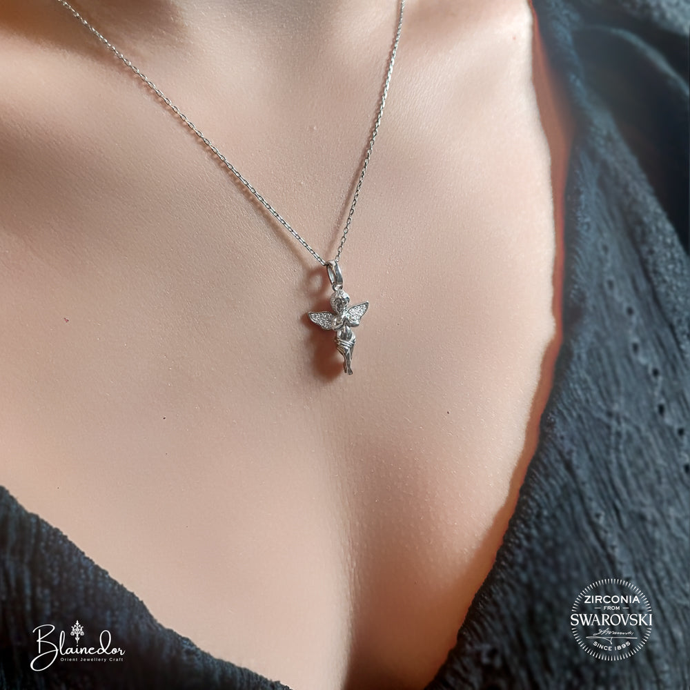Swarovski Aşk Meleği Gümüş Kolye