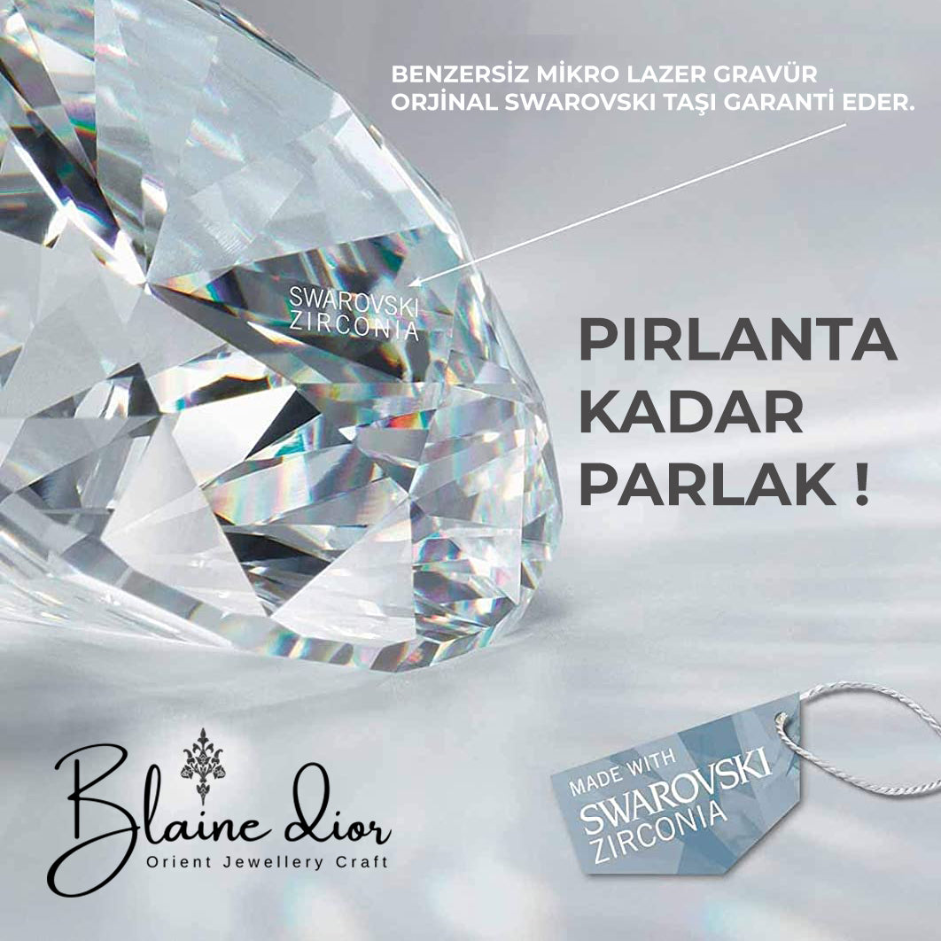 Swarovski Tek Taş Sonsuzluk Gümüş Kolye