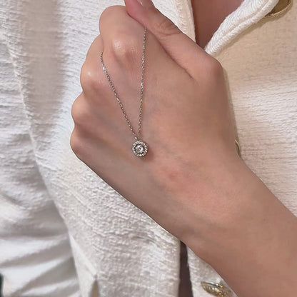 Swarovski Tek Taş Tam Tur Ring Kadın Kolye