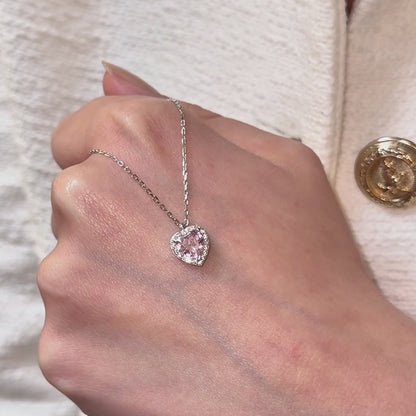 Swarovski Sevginin Rengi Pink Kadın Kolye
