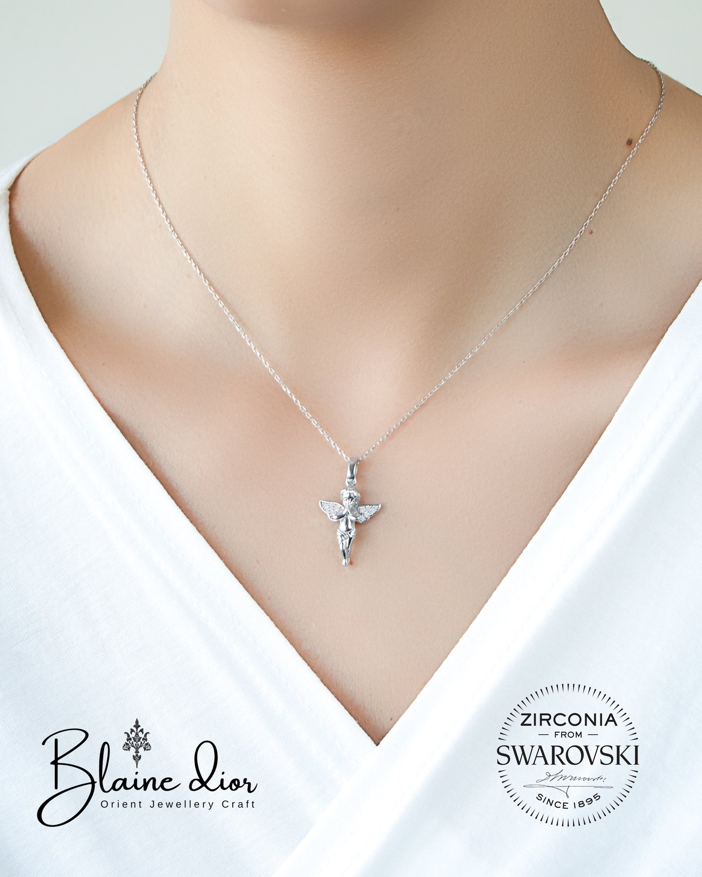 Swarovski Aşk Meleği Gümüş Kolye
