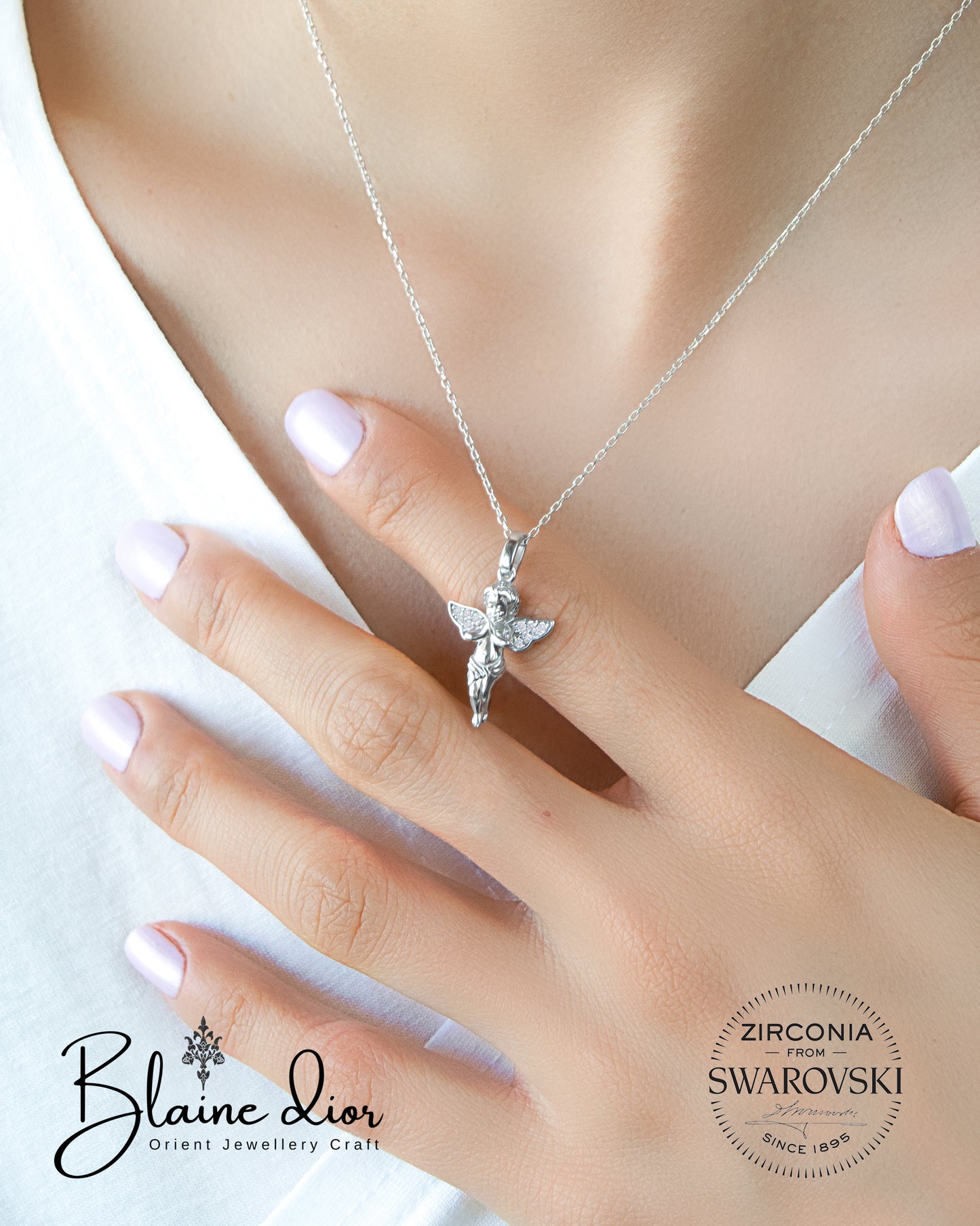 Swarovski Aşk Meleği Gümüş Kolye