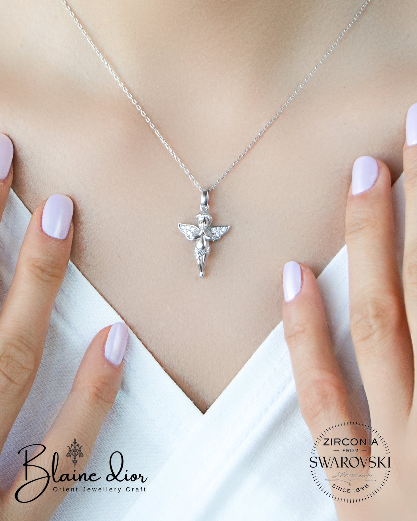 Swarovski Aşk Meleği Gümüş Kolye